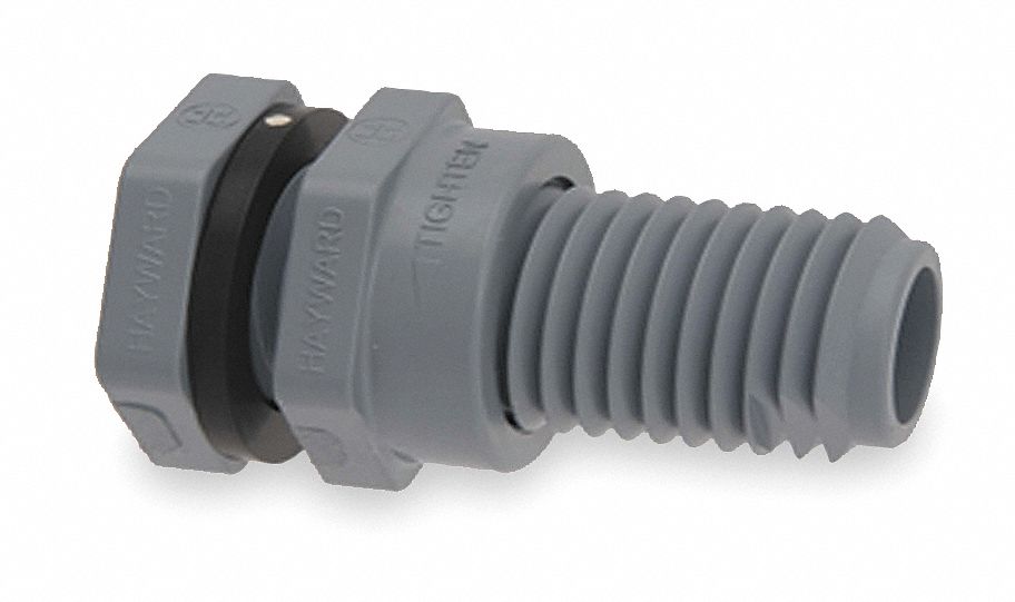 Bulkhead Fitting, 2 In, Socket x Socket