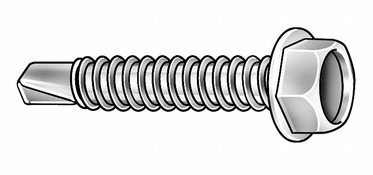 Self Drilling Screw, 1/4x3/4, Zinc, PK 395