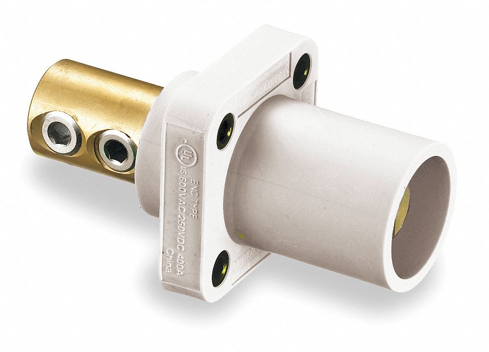 Male Receptacle, 400A, 600VAC/250VDC, White