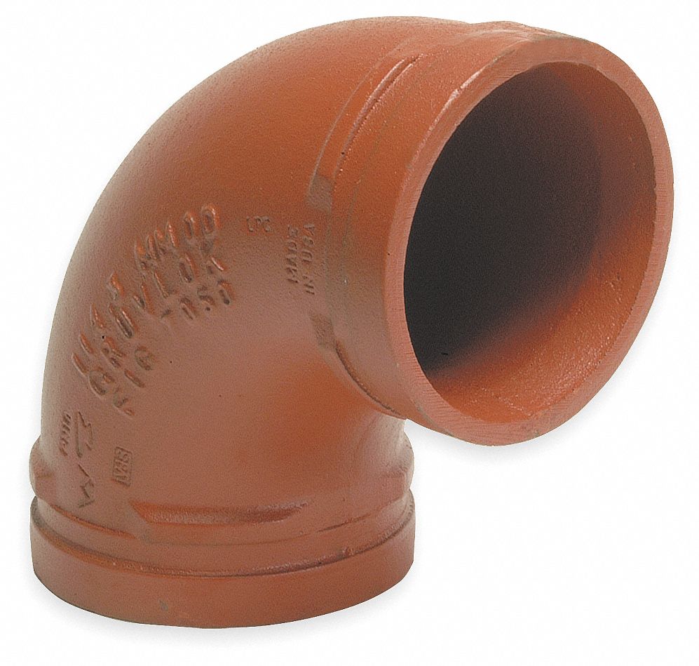 Elbow, 90 Degree, 3 In, Grooved, Ductile