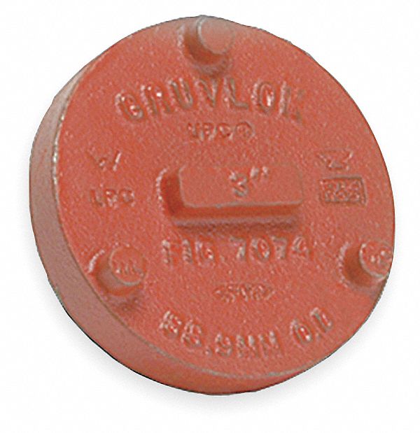 Cap, 4 In, Grooved, Ductile Iron