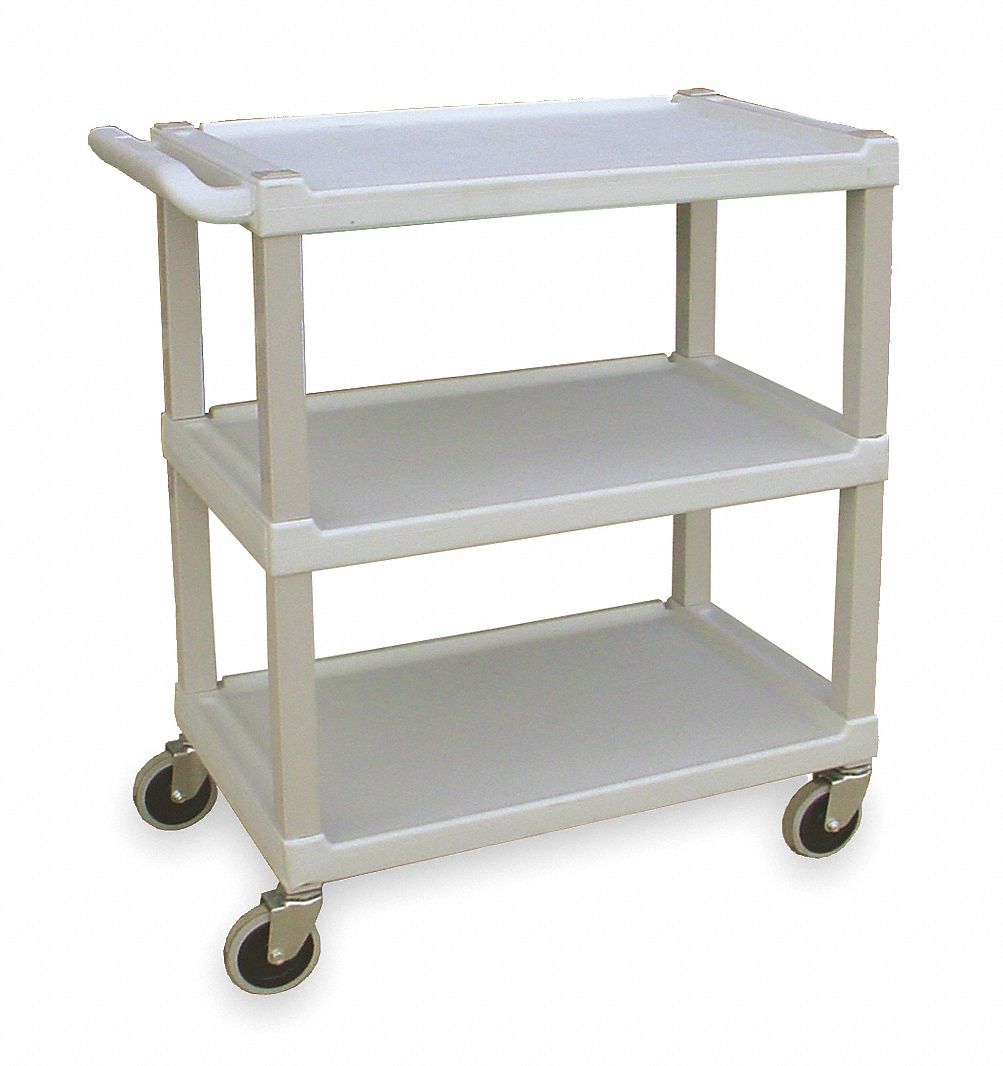 Utility Cart, Beige, Shelf 24 x 16