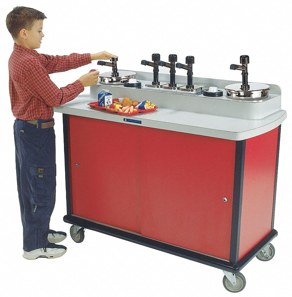 Condiment Cart, Stainless, 52x25x50