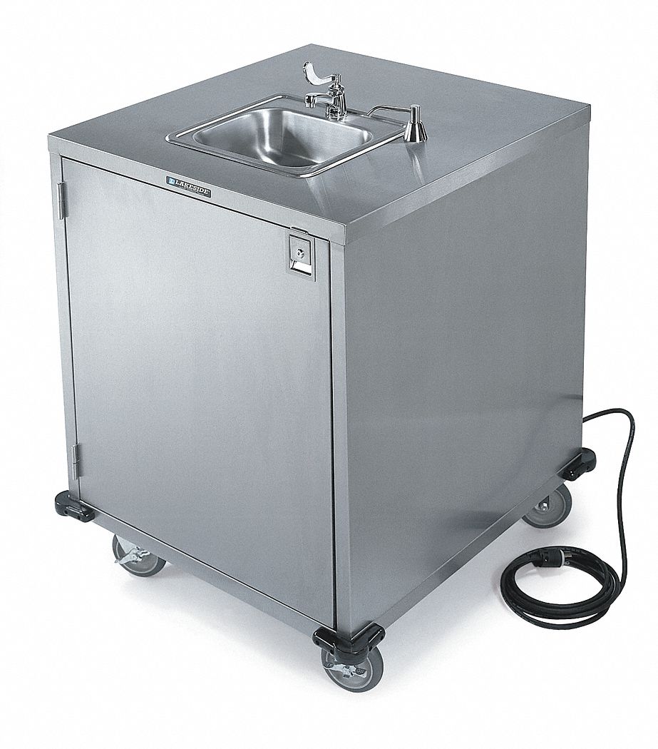 Hand Washing Cart, Stainless, 35x33x45