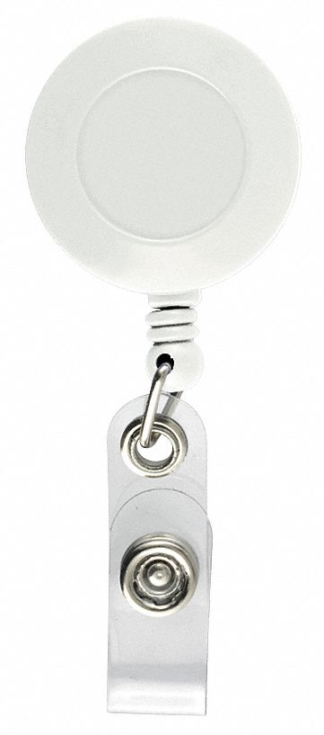 Retractable Reel, White, PK 5