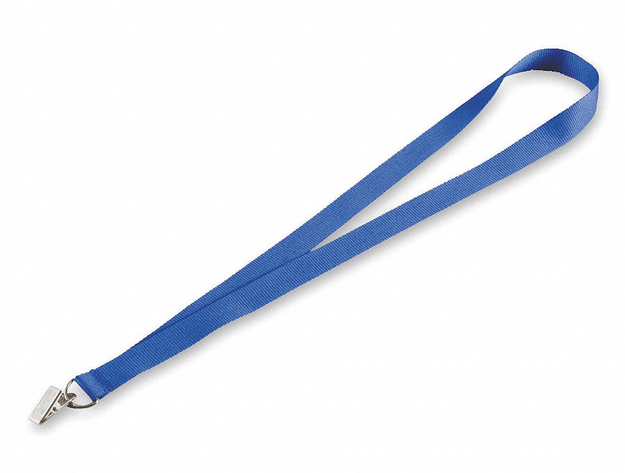 Flat Neck Cord, Blue, 3/8 In, PK 10