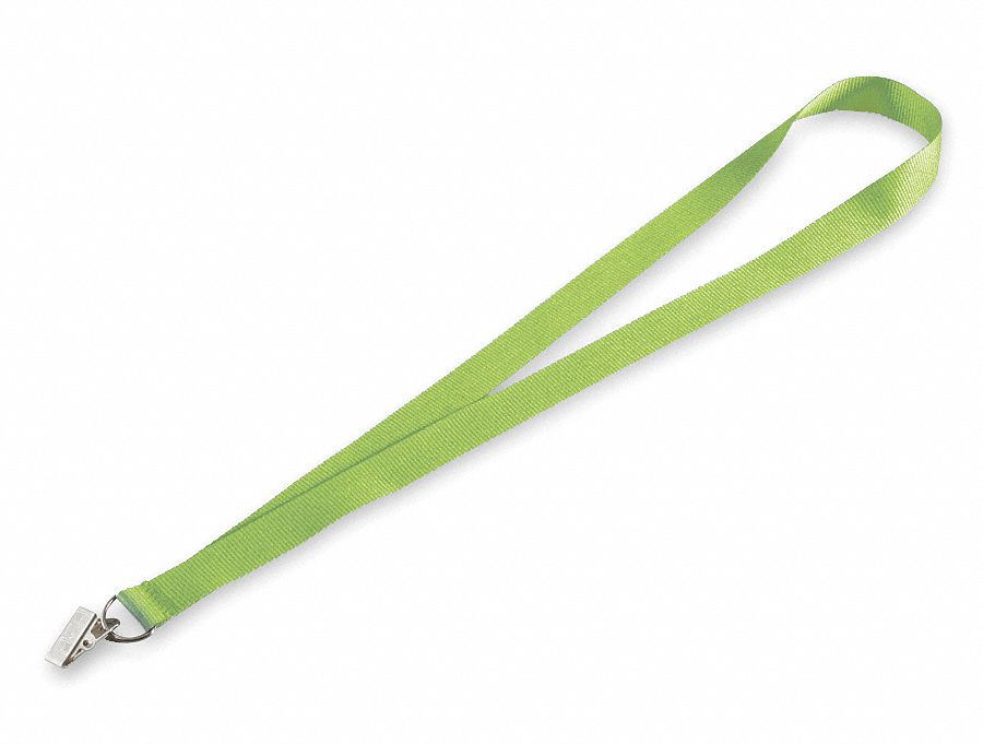 Flat Neck Cord, Green, 3/8 In, PK 10