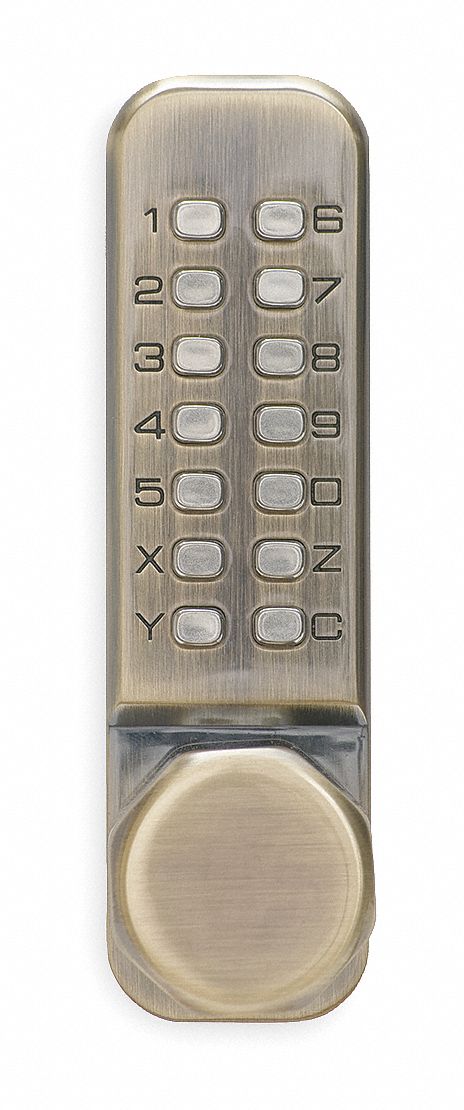 Knob, Push Button, Antique Brass