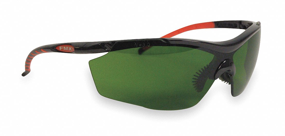 Safety Glasses, Shade 3.0 IR, Uncoated