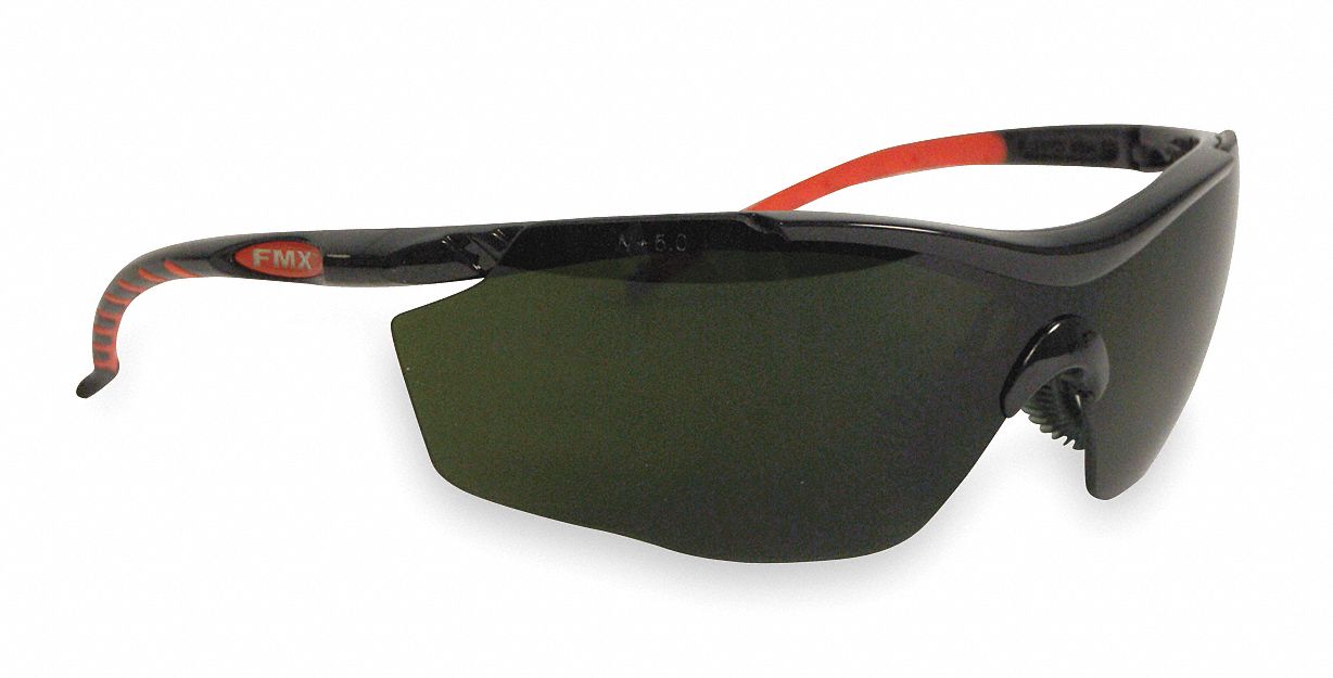 Safety Glasses, Shade 5.0 IR, Uncoated