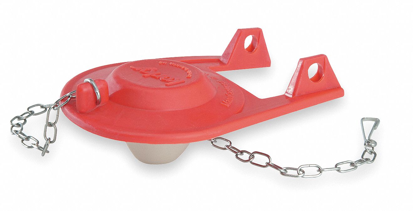 Toilet Flapper, Red, 1.6 GPF