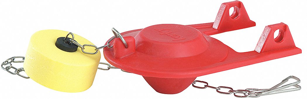 Toilet Flapper, Red, Adjustable
