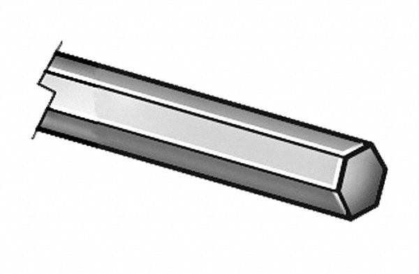 Hex Rod, Nylon, Off White, 3/8 In x 8 Ft