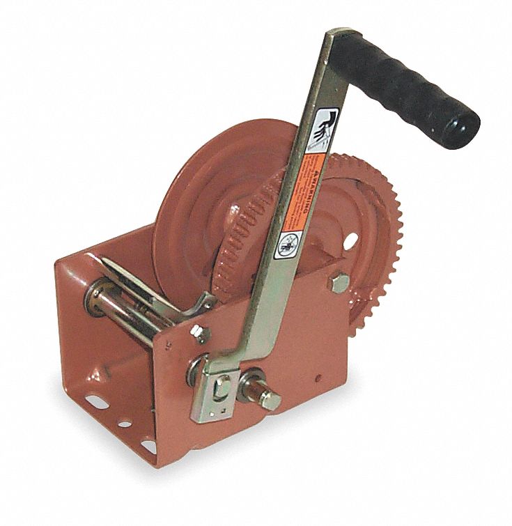 Ratcheting Winch, Spur, No Brake, 3200 lb.