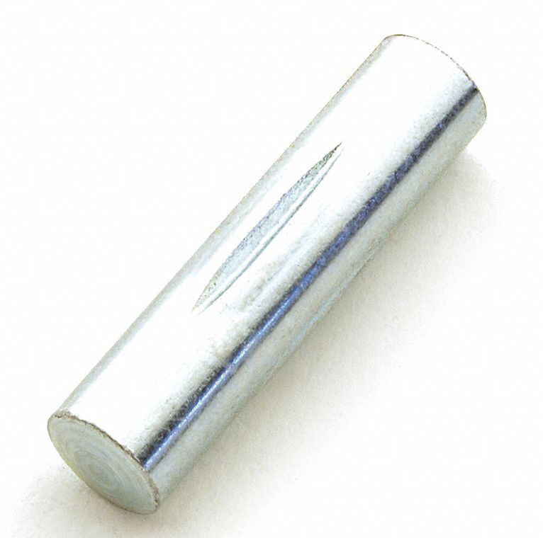 Grooved Pin, E, Zinc, 1/2x0.166D, Pk25