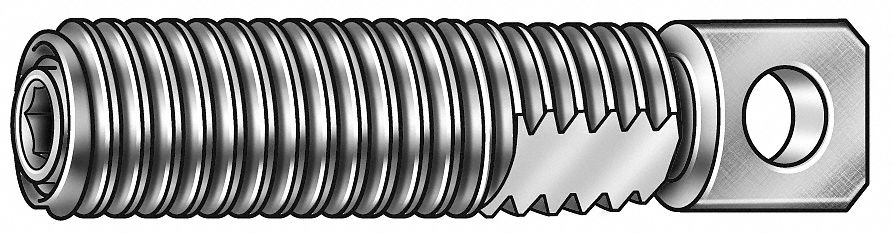 Spring Anchor, Swivel, 18-8, 3/8-16 x 1 5/8
