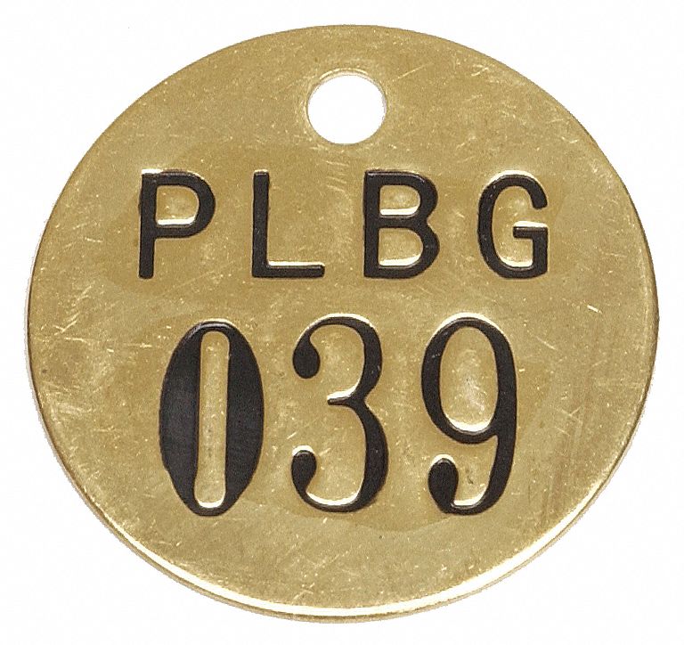 Nbr Tag, 1-1/2 x 1-1/2 In, 26-50, PK25