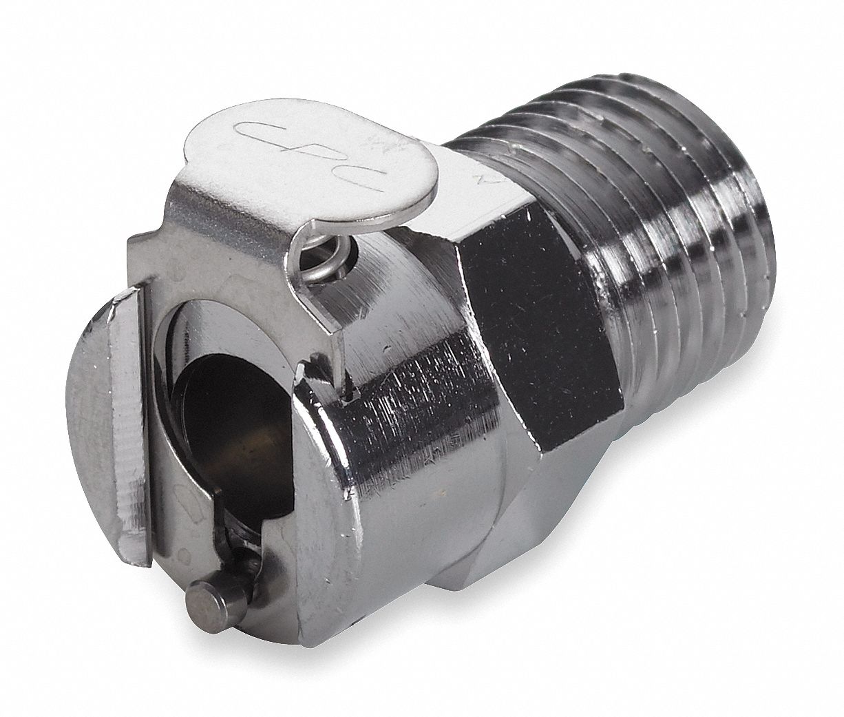 Coupler, Shutoff, 1/4 In MNPT, Brass
