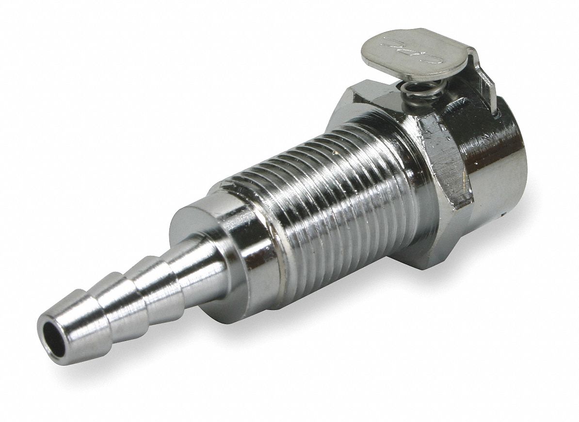 Coupler, Shutoff, 5/16 In Tube Sz, Brass