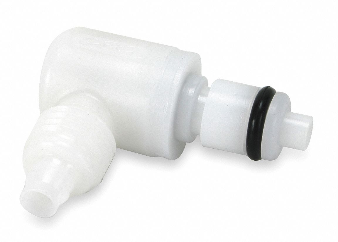 Elbow, Straight Thru, 1/4 In, Acetal