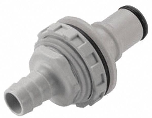 Insert, Shutoff, 1/2 In Hose ID, Poly