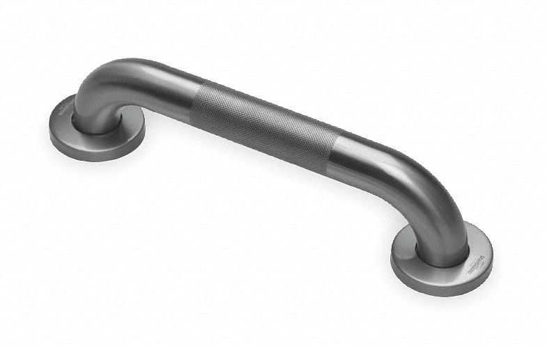 Grab Bar w/Anti-Microbial, Knurled, 18 In