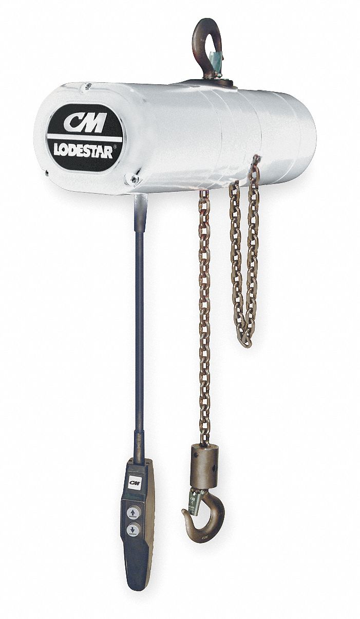 Electric Chain Hoist, Lift 10 ft., 115V