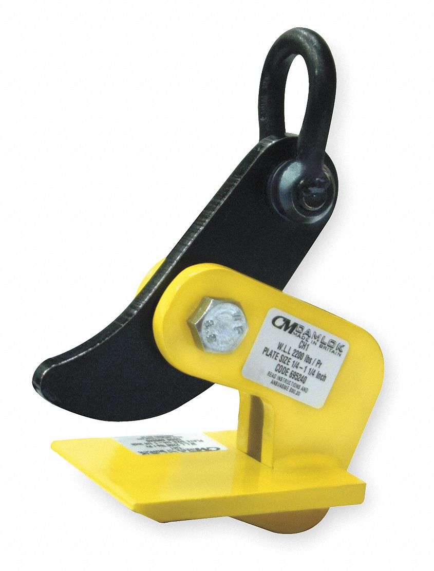 Horiz Plate Clamp, 4400 Lb Cap, PK2
