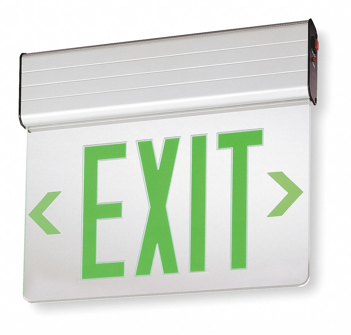 Exit Sign, 2.80W, Green, 1 Face