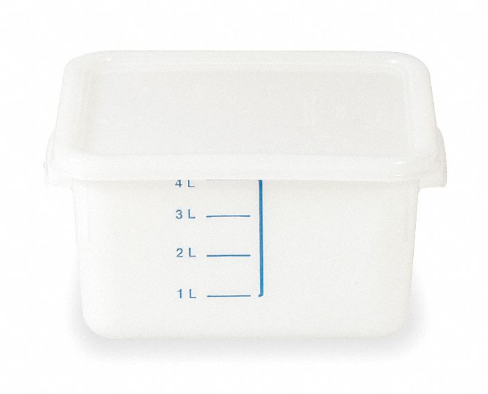 Square Storage Container, 6 Qt, White