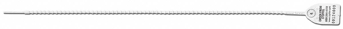 Security Seal, Tug, Wht, 18In, PK50