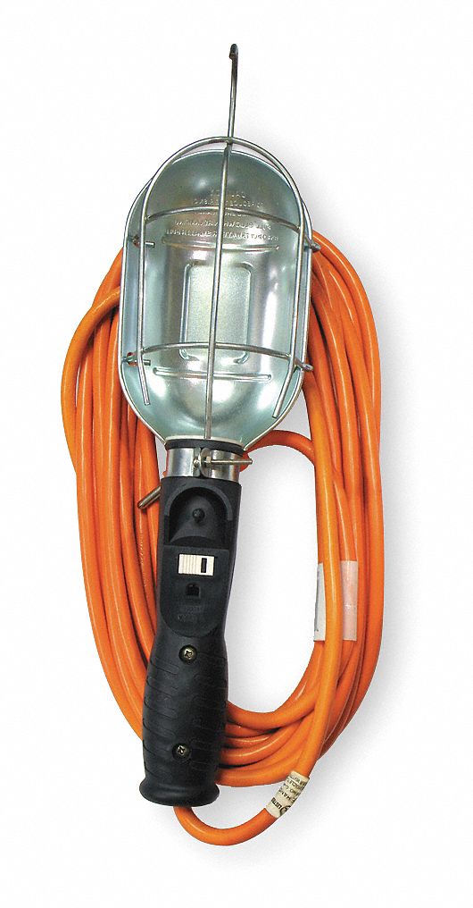 Hand Lamp, Incandescent, 75W, 50Ft Cord