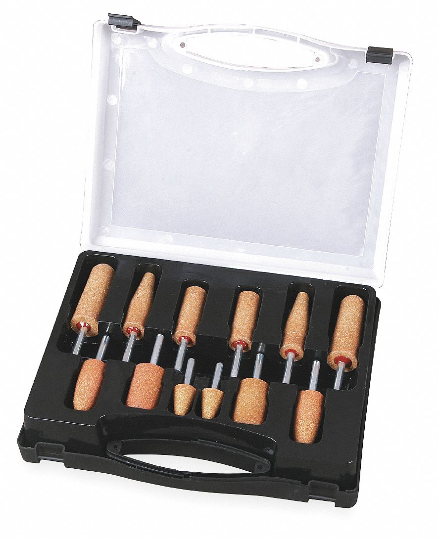Vitrified Mounted Pt Kit, A/O, 36G, Crs