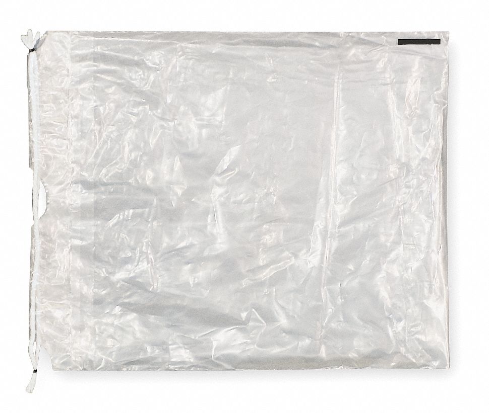 Clear Drawstring Bag, Polyethylene, PK500