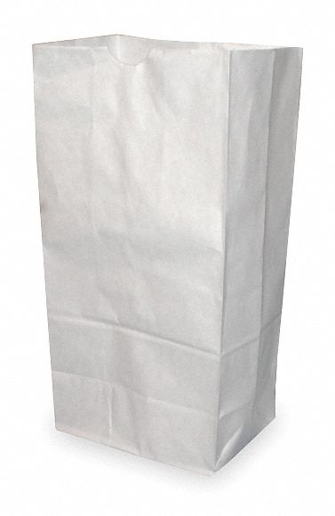 Paper Bag, White, 3-5/32 In. H, PK 500