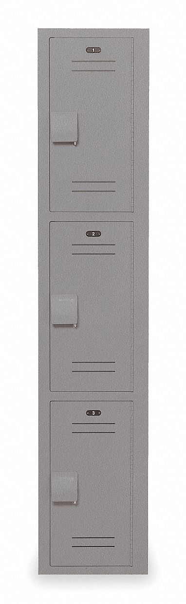 Assembled Locker, W 12, D 12, H 60, Gray
