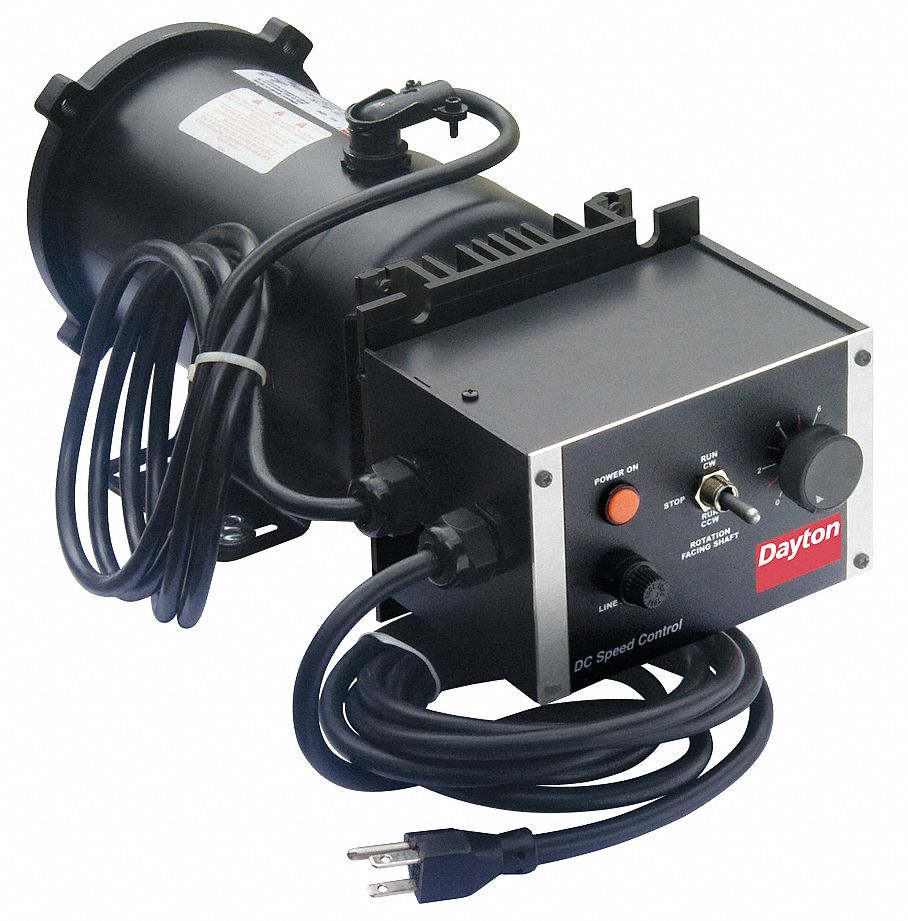 Adjustbl Speed Motor, Perm Magnet DC, 3/4