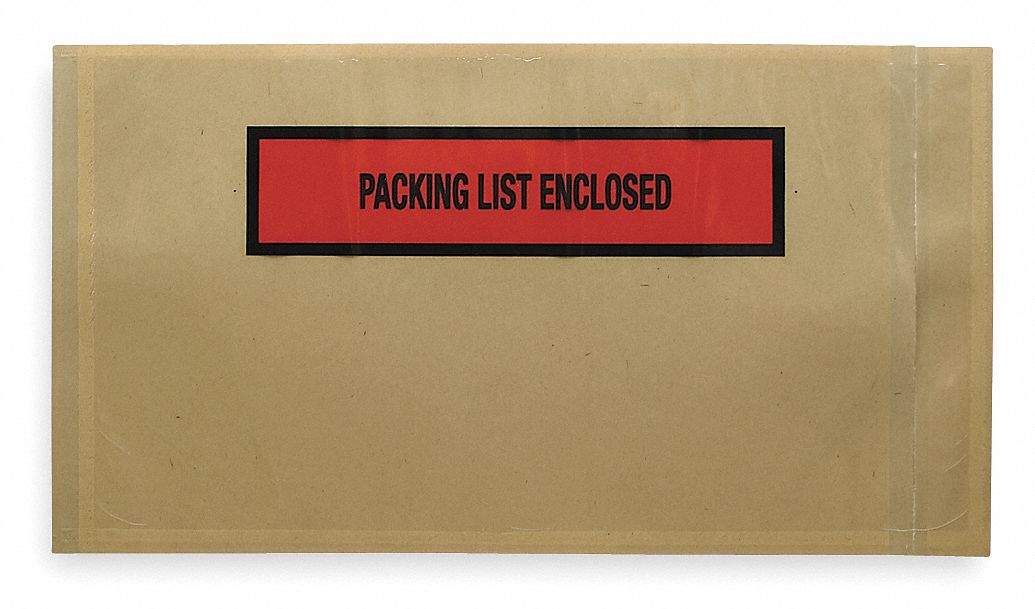 Packing List Envelope, 10 In, PK 1000