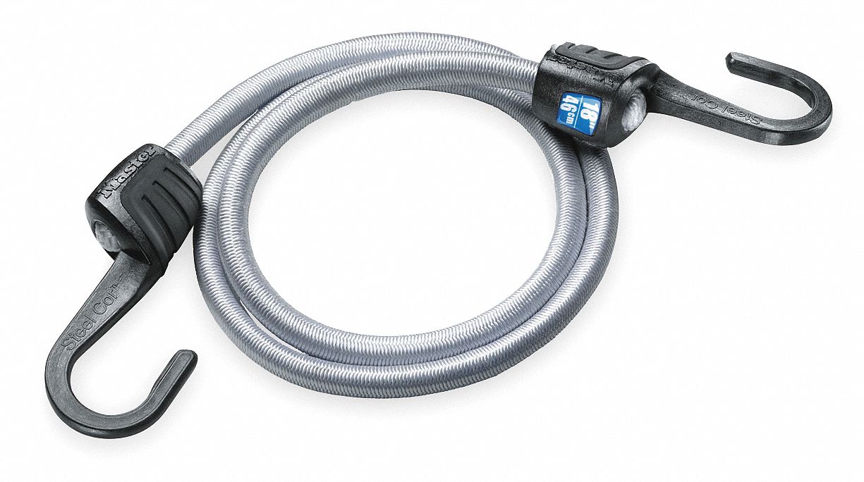 Bungee Cord, Hook, 52 In.L, 9/25 In.D