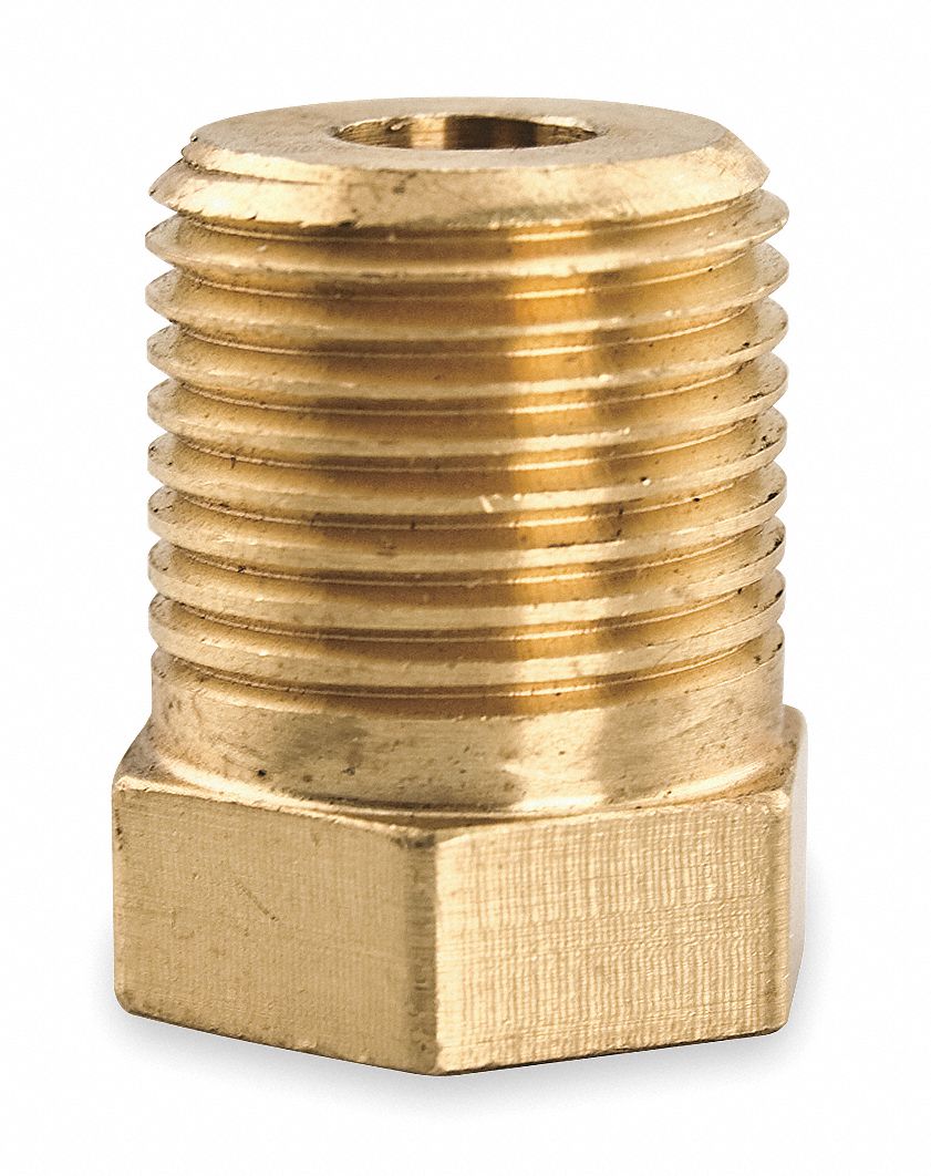Adaptor, 1/2 NPT x 3/8-16, Brass