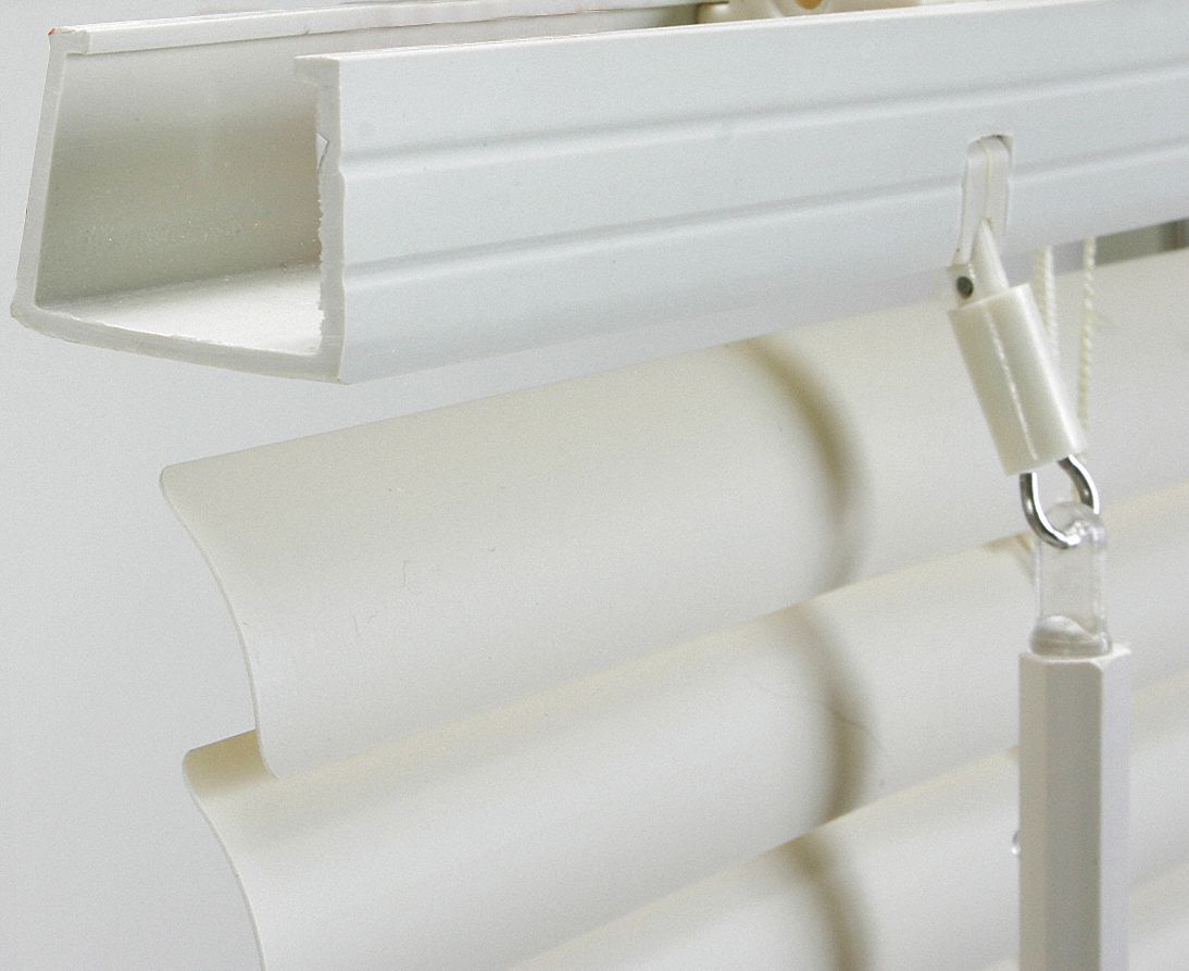 Mini Blinds, L 48 In, W 46 In, Alabaster