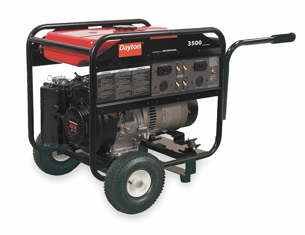 Portable Generator, Rated Watts3500, 242cc