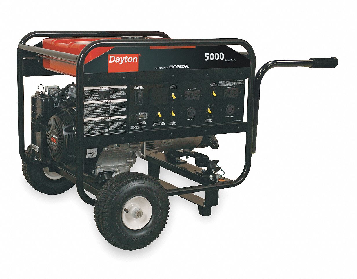 Portable Generator, Rated Watts5000, 389cc