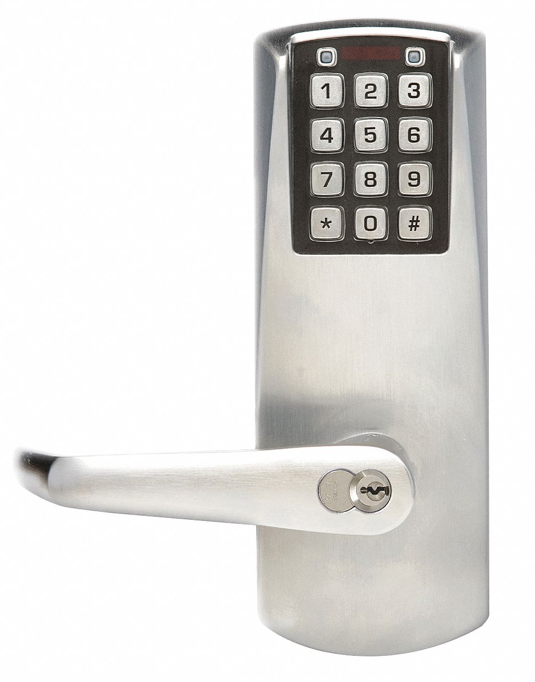 Programmable Lockset, Cylindrical, Chrome