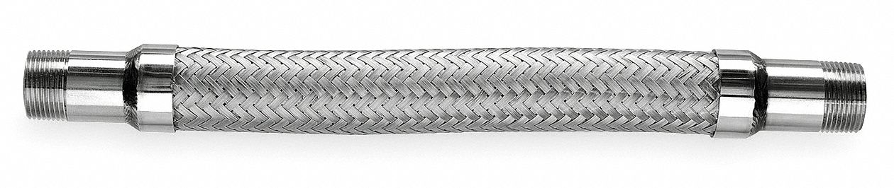 Flexible Metal Hose, 3/4 In Dia, 24 In L