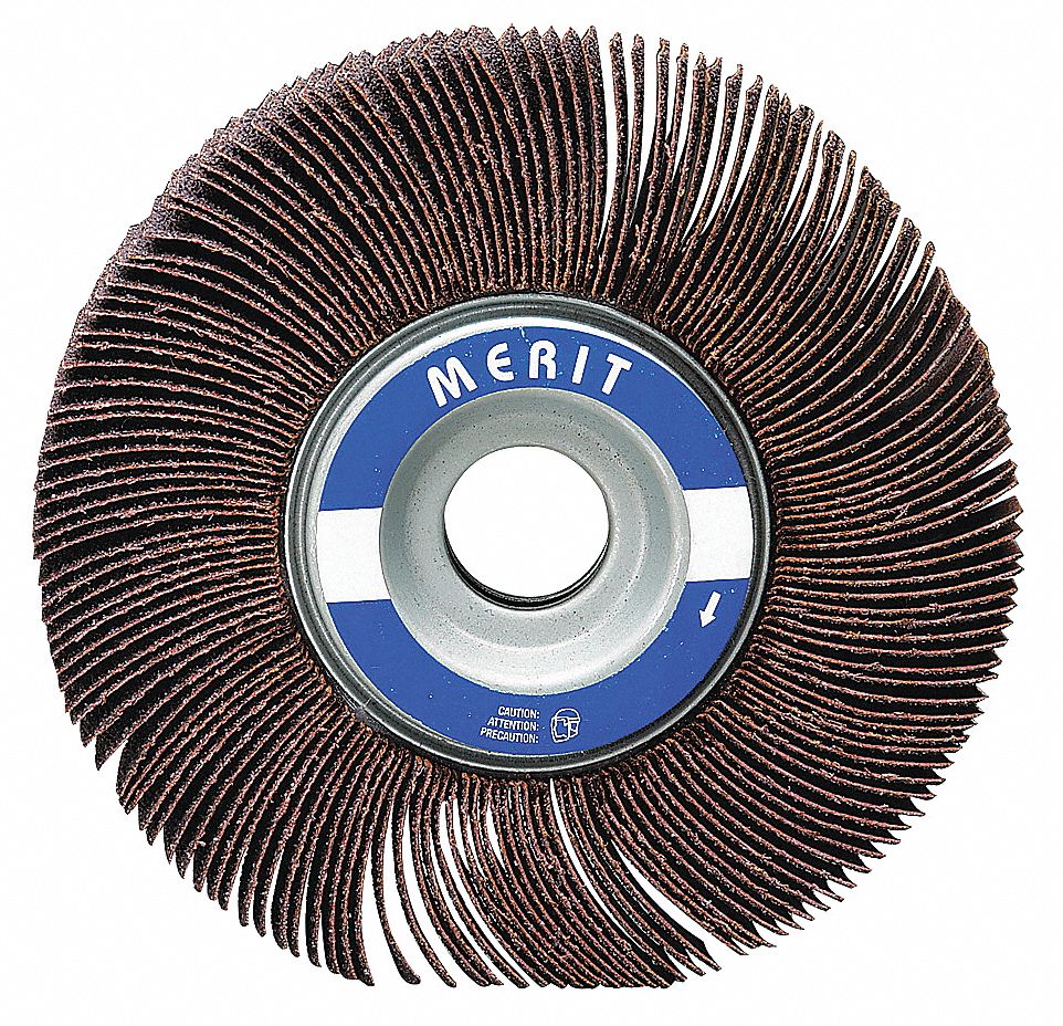Flap Wheel, 1-1/2  Dia, 1  W, Shk 1/4, 120