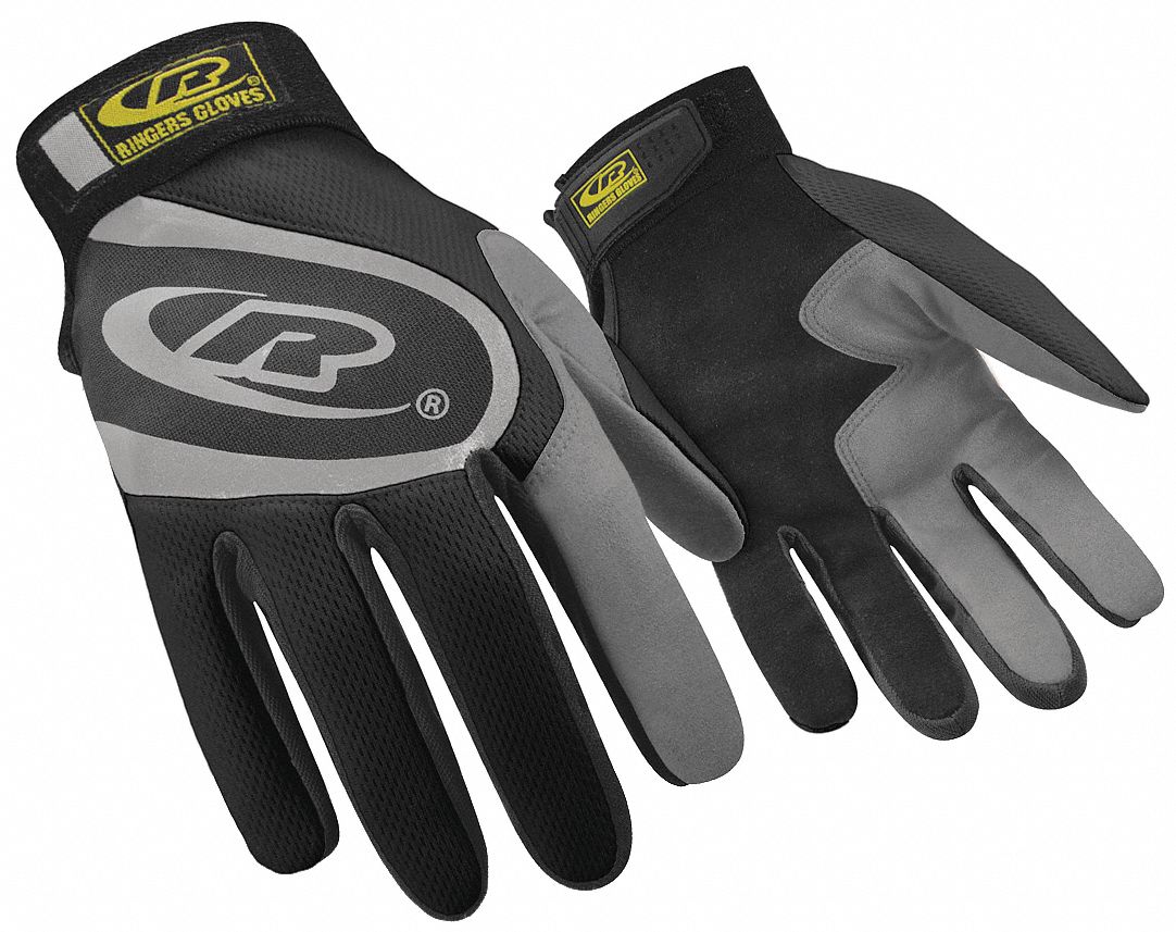 Mechanics Gloves, Black, 3XL, PR