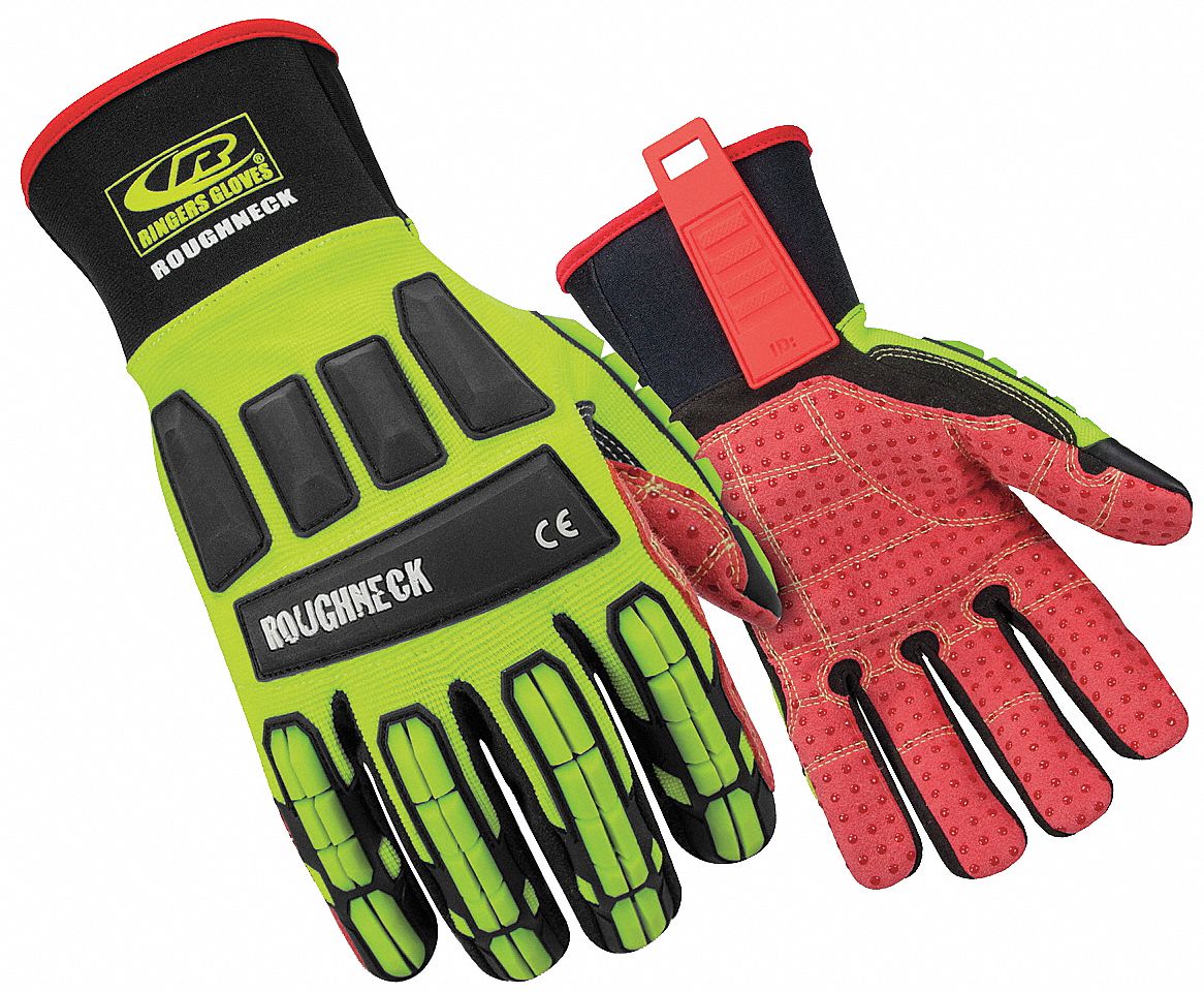 Glove, Impact Resistant, XL, Hi-Vis, Pr