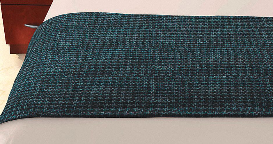 Chenile Bed Scarf, Indigo, King