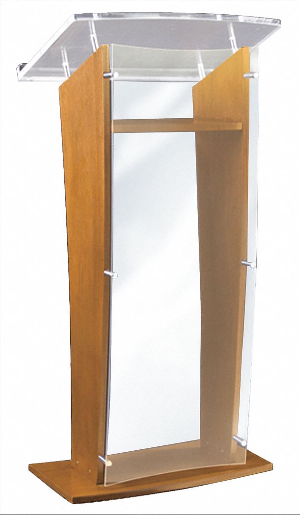 Lectern, Medium Oak, 47x27x16 In